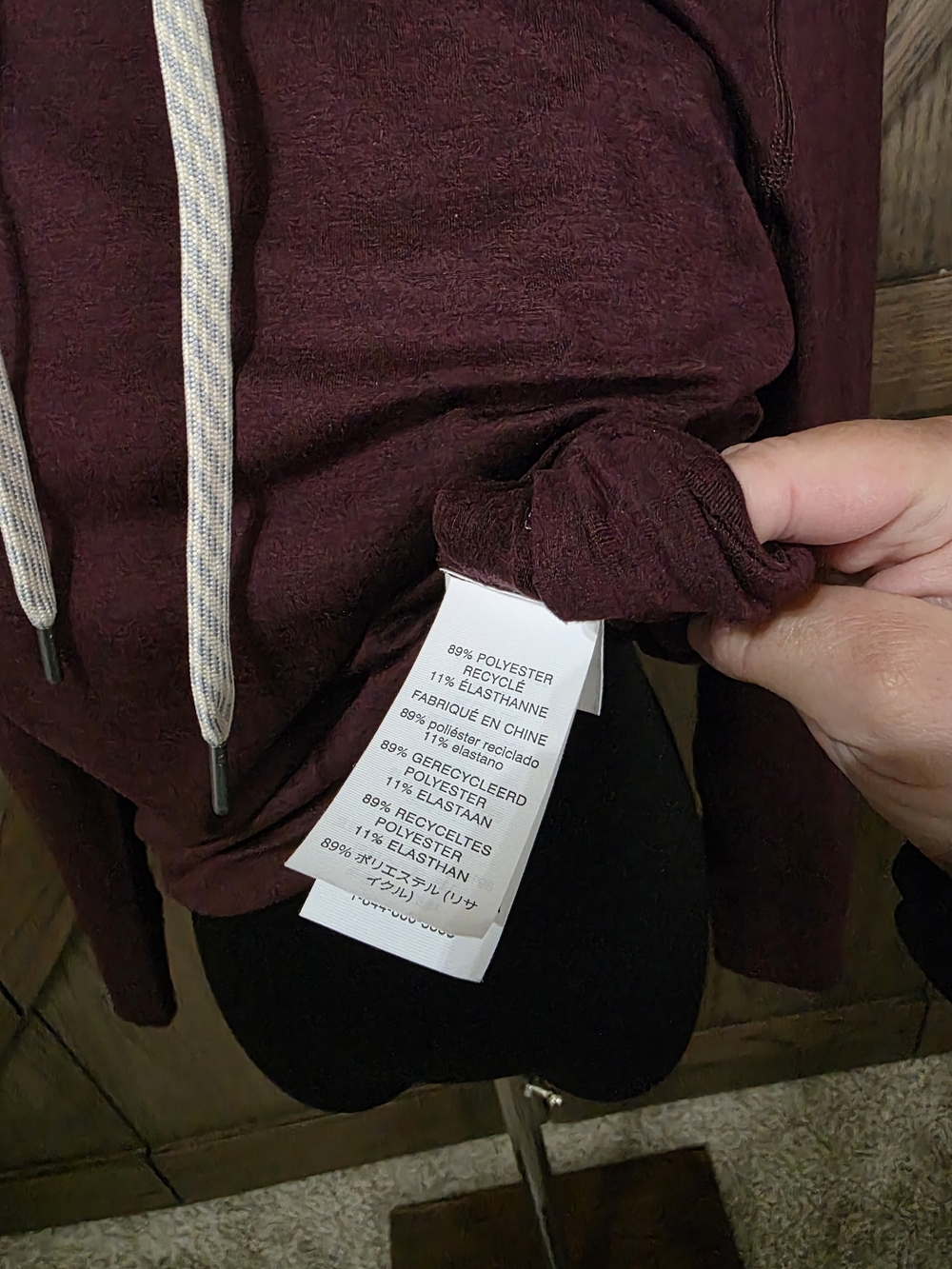 Vuori Halo Burgundy Hooded Pullover Sweatshirt - Picture 5 of 5